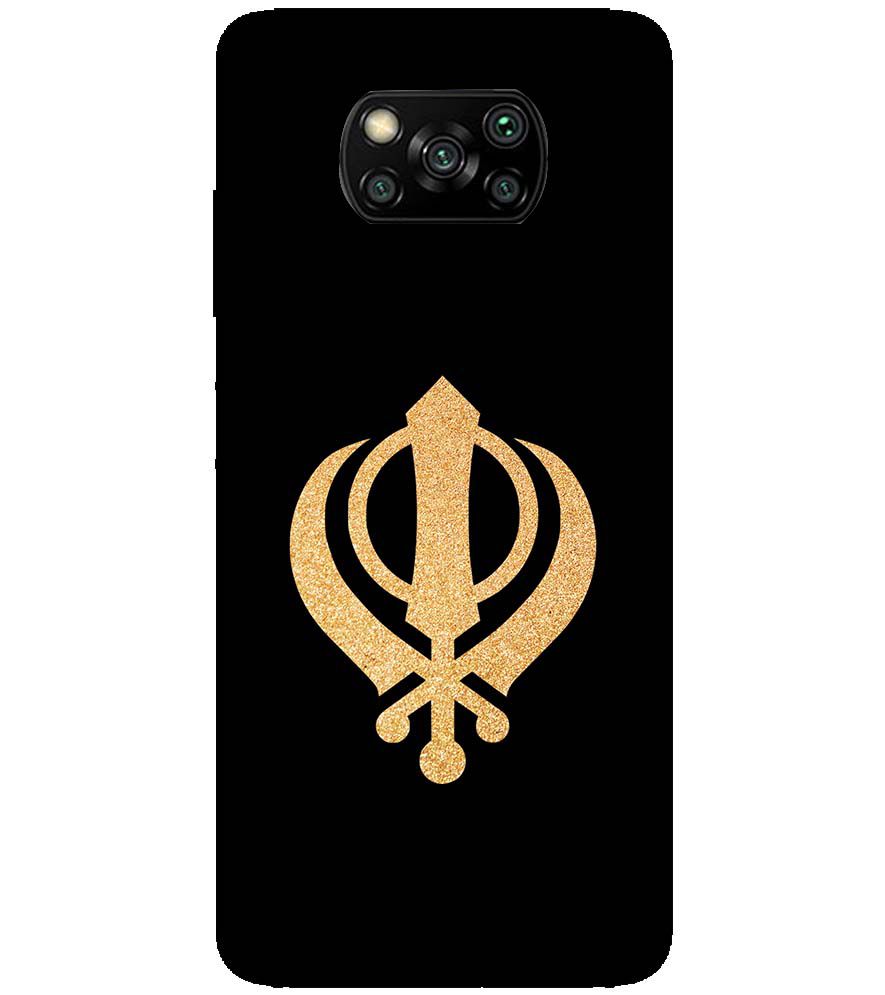 PS1300-Khanda Sahib Back Cover for Xiaomi Poco X3