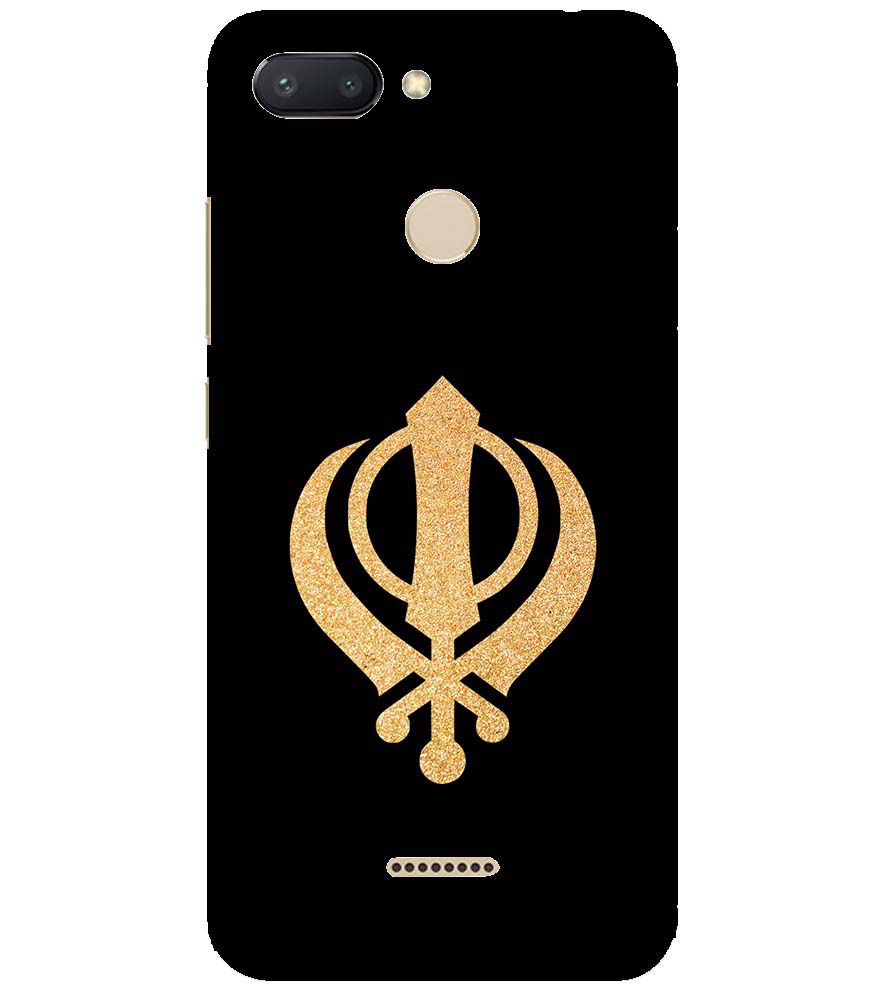 PS1300-Khanda Sahib Back Cover for Xiaomi Redmi 6