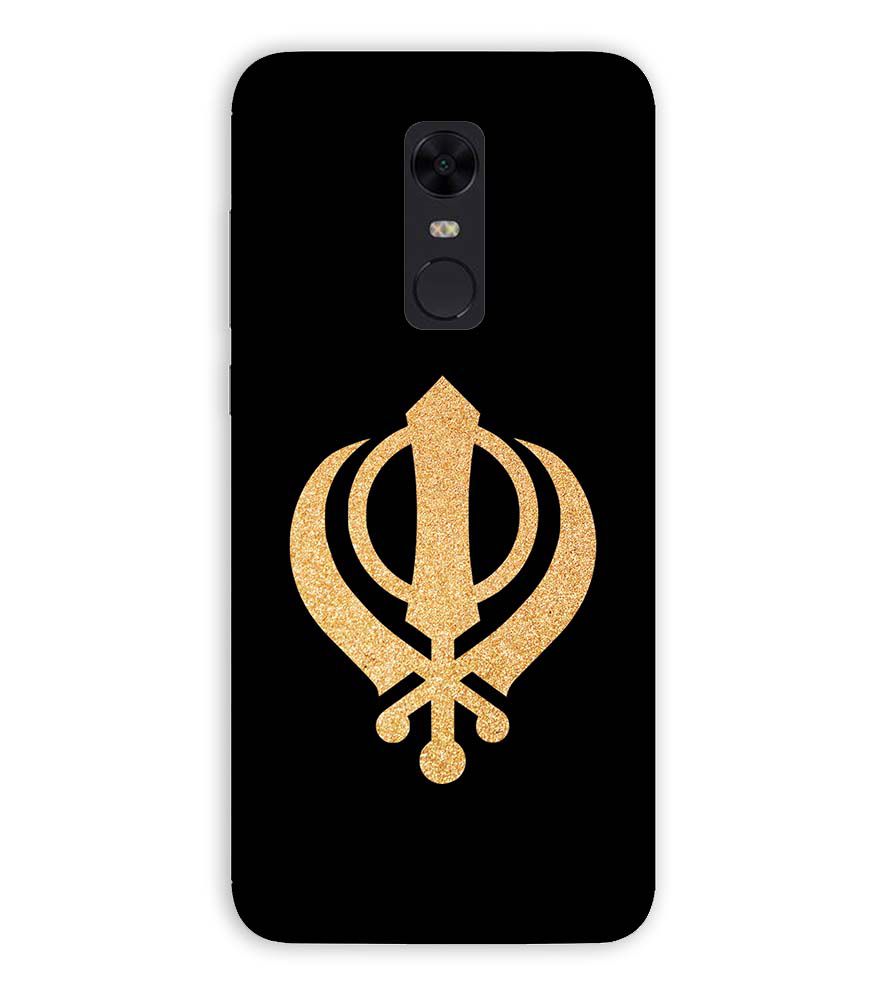 PS1300-Khanda Sahib Back Cover for Xiaomi Redmi Note 5