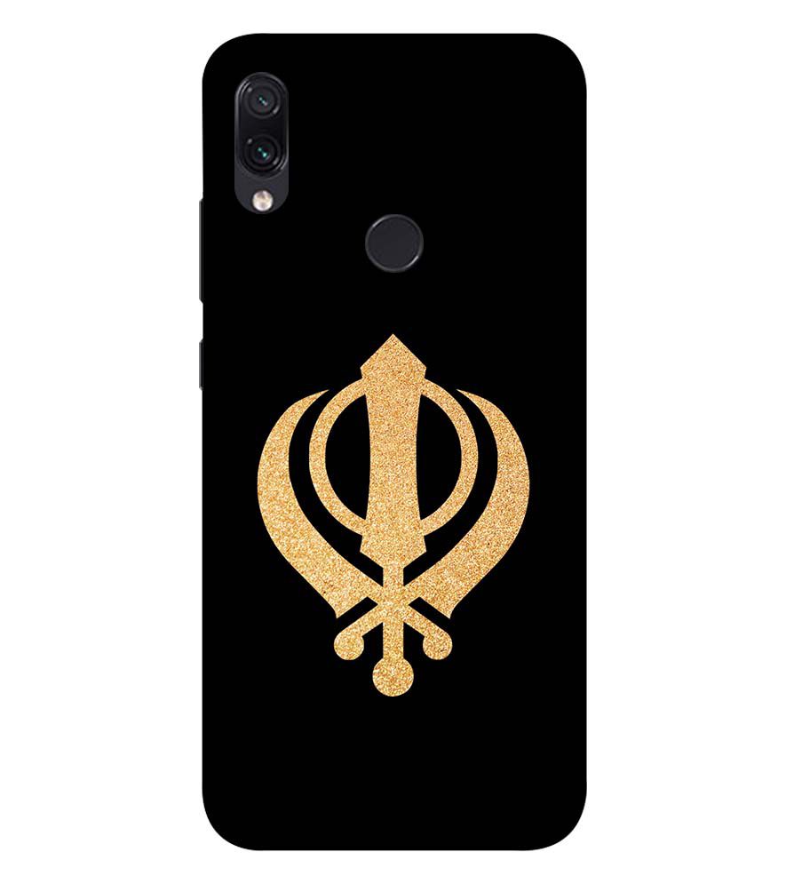 PS1300-Khanda Sahib Back Cover for Xiaomi Redmi Note 7