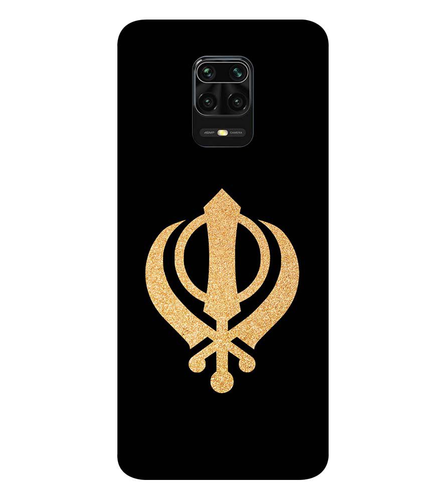 PS1300-Khanda Sahib Back Cover for Xiaomi Redmi Note 9 Pro