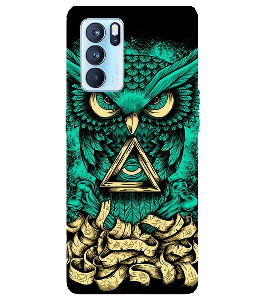 PS1301-Illuminati Owl Back Cover for Oppo Reno6 5G