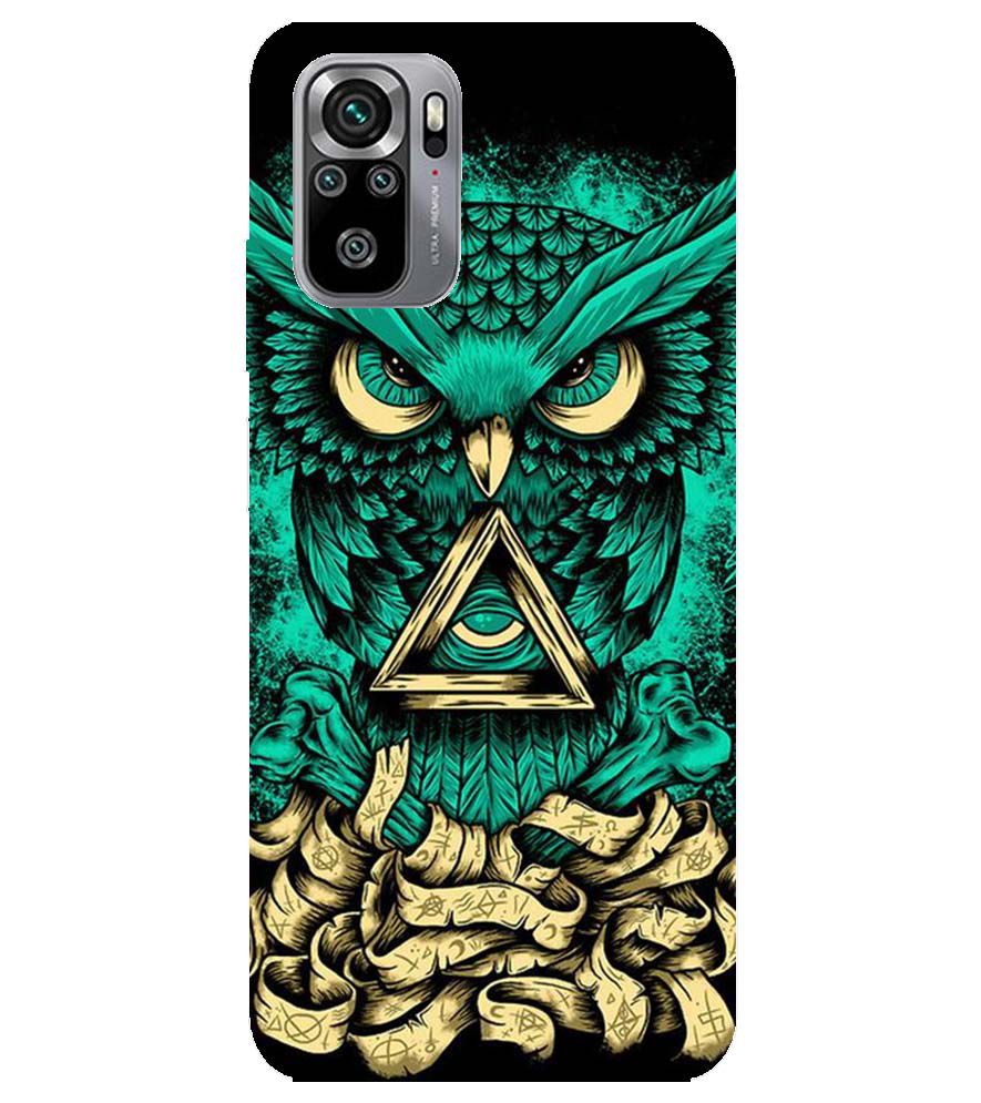 PS1301-Illuminati Owl Back Cover for Xiaomi Redmi Note 10