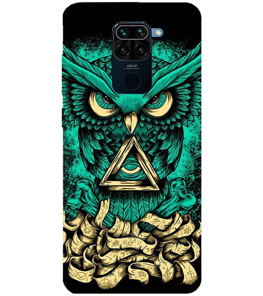 PS1301-Illuminati Owl Back Cover for Xiaomi Redmi Note 9