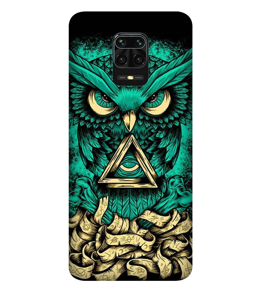 PS1301-Illuminati Owl Back Cover for Xiaomi Redmi Note 9 Pro