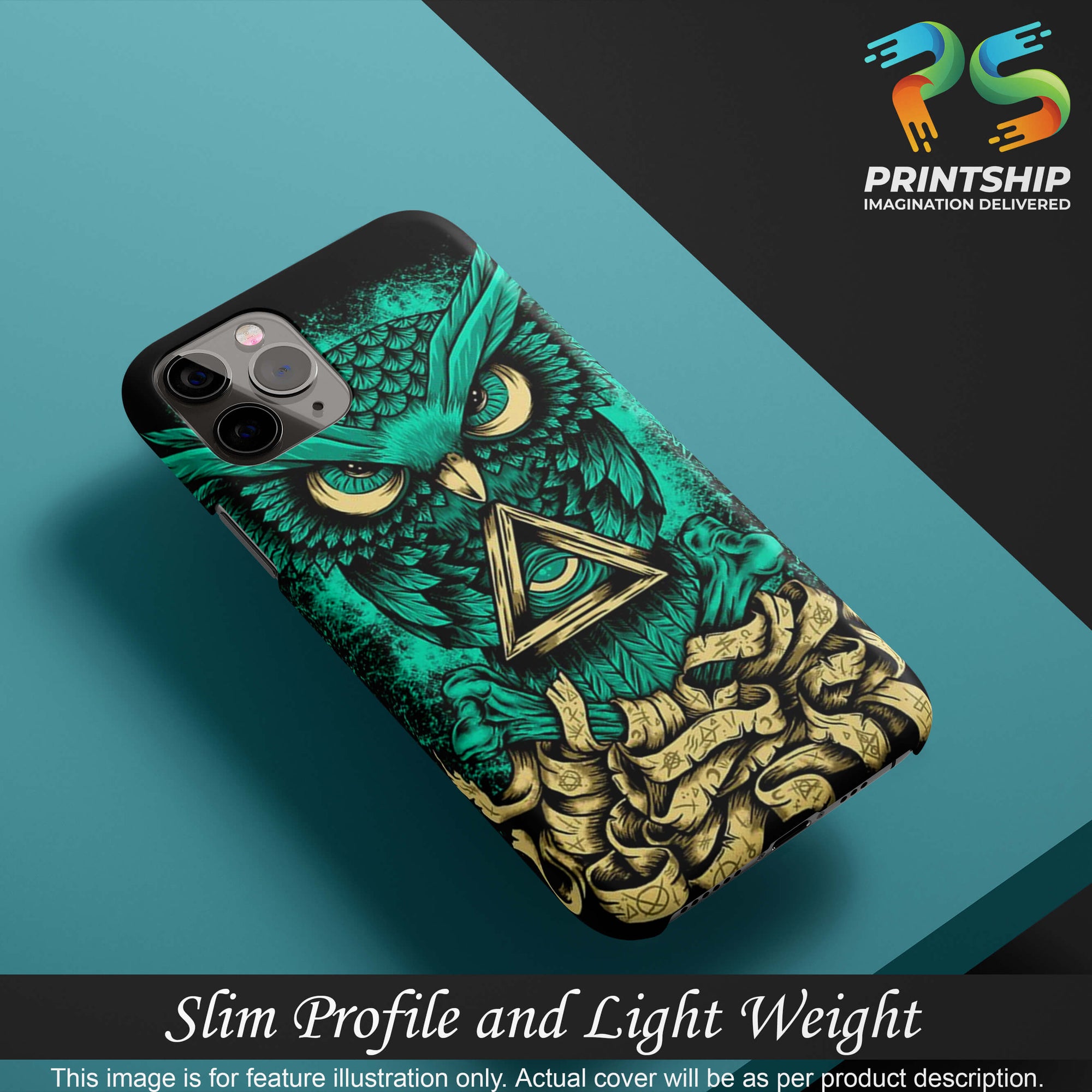 PS1301-Illuminati Owl Back Cover for Vivo V21 5G-Image4