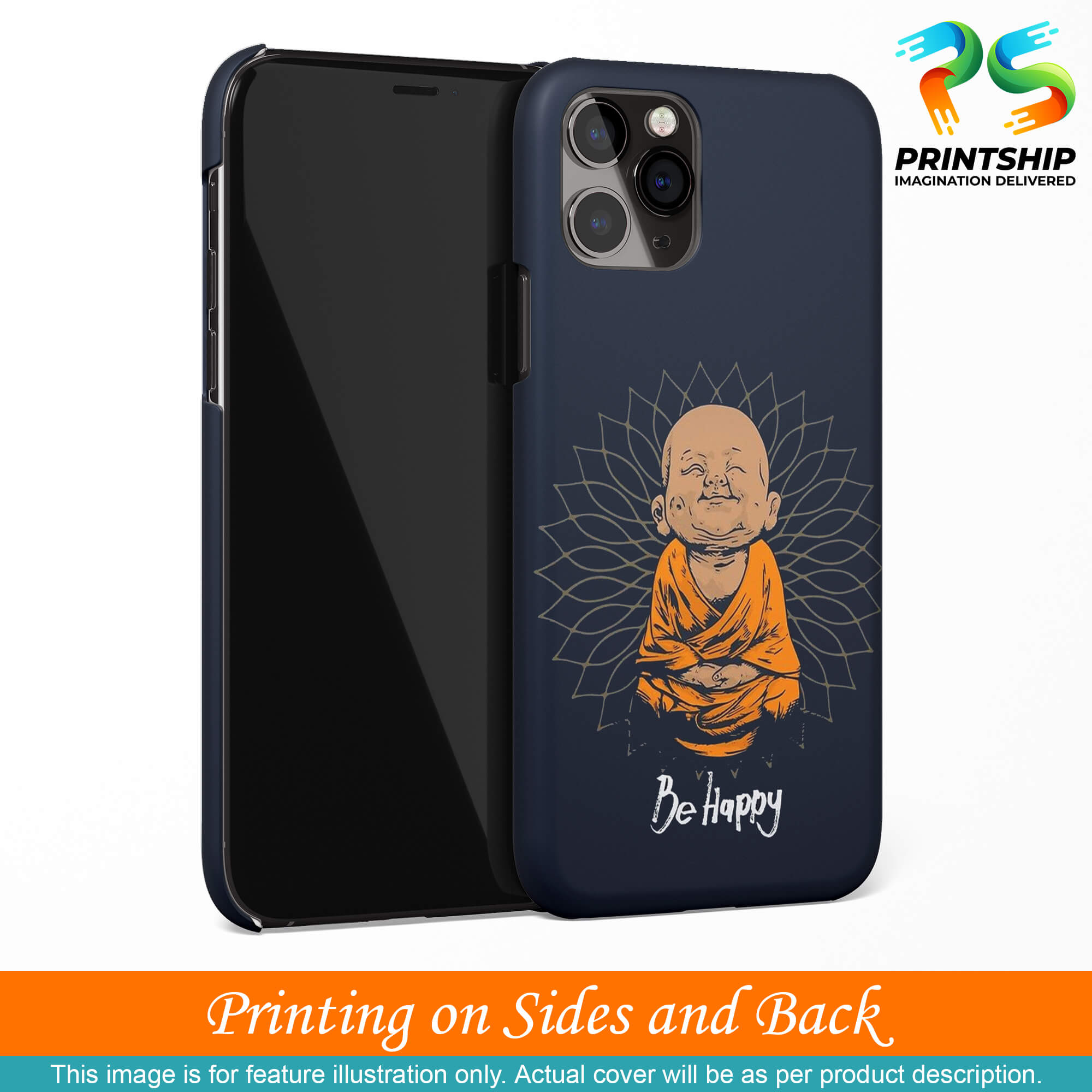 PS1302-Be Happy Back Cover for Apple iPhone X-Image3