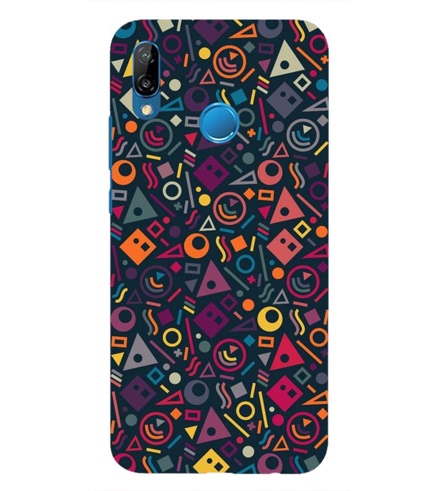 PS1304-Abstract Pattern Back Cover for Huawei Nova 3e