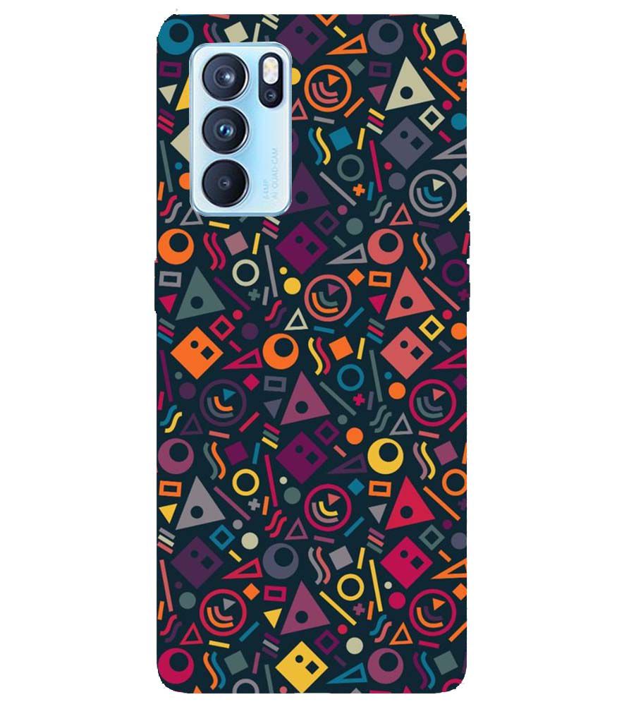 PS1304-Abstract Pattern Back Cover for Oppo Reno6 5G