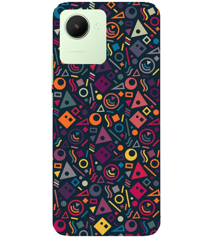 PS1304-Abstract Pattern Back Cover for Realme C30