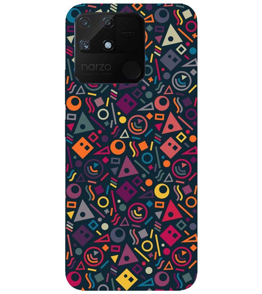 PS1304-Abstract Pattern Back Cover for Realme Narzo 50A