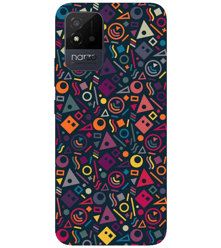 PS1304-Abstract Pattern Back Cover for Realme Narzo 50i