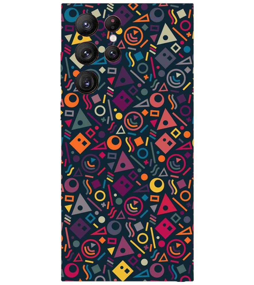 PS1304-Abstract Pattern Back Cover for Samsung Galaxy S22 Ultra 5G