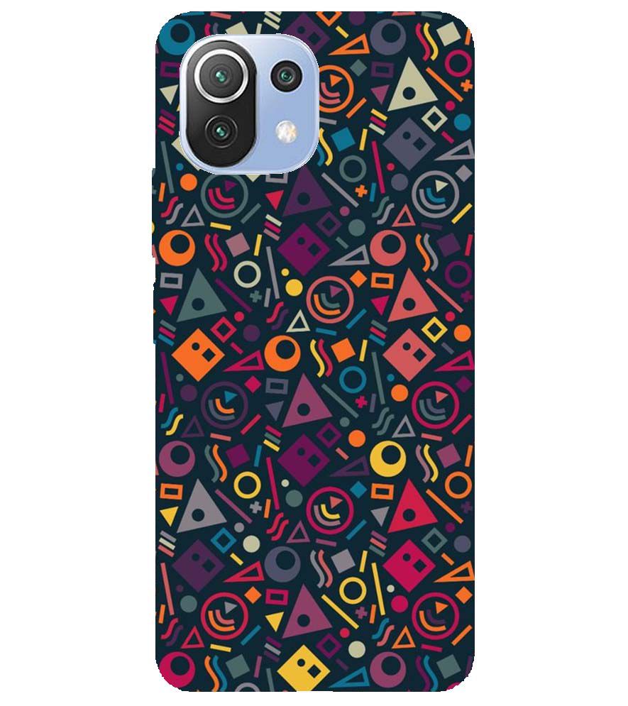 PS1304-Abstract Pattern Back Cover for Xiaomi Mi 11 Lite