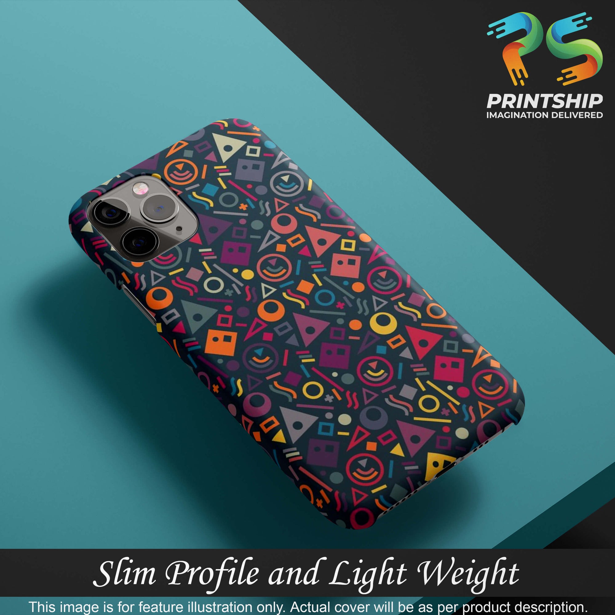 PS1304-Abstract Pattern Back Cover for Apple iPhone 12 Mini-Image4