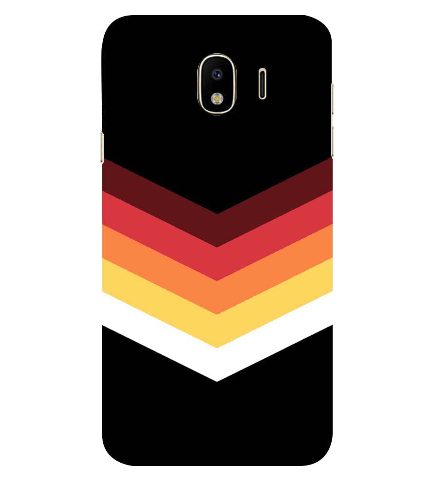 PS1306-Red Black Premium Back Cover for Samsung Galaxy J4 (2018)