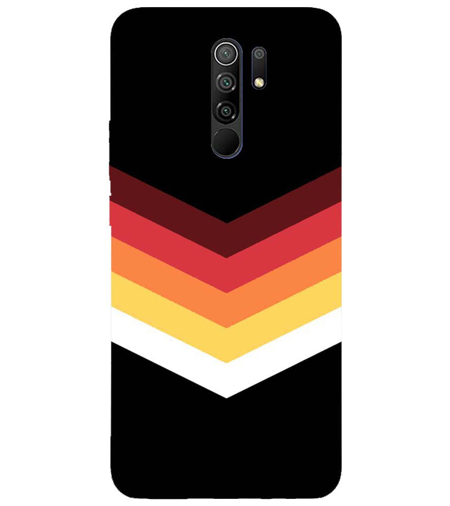 PS1306-Red Black Premium Back Cover for Xiaomi Redmi 9 Prime