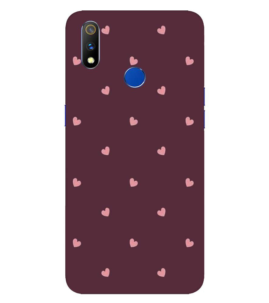 PS1307-Pink Heart Back Cover for  Realme X Lite