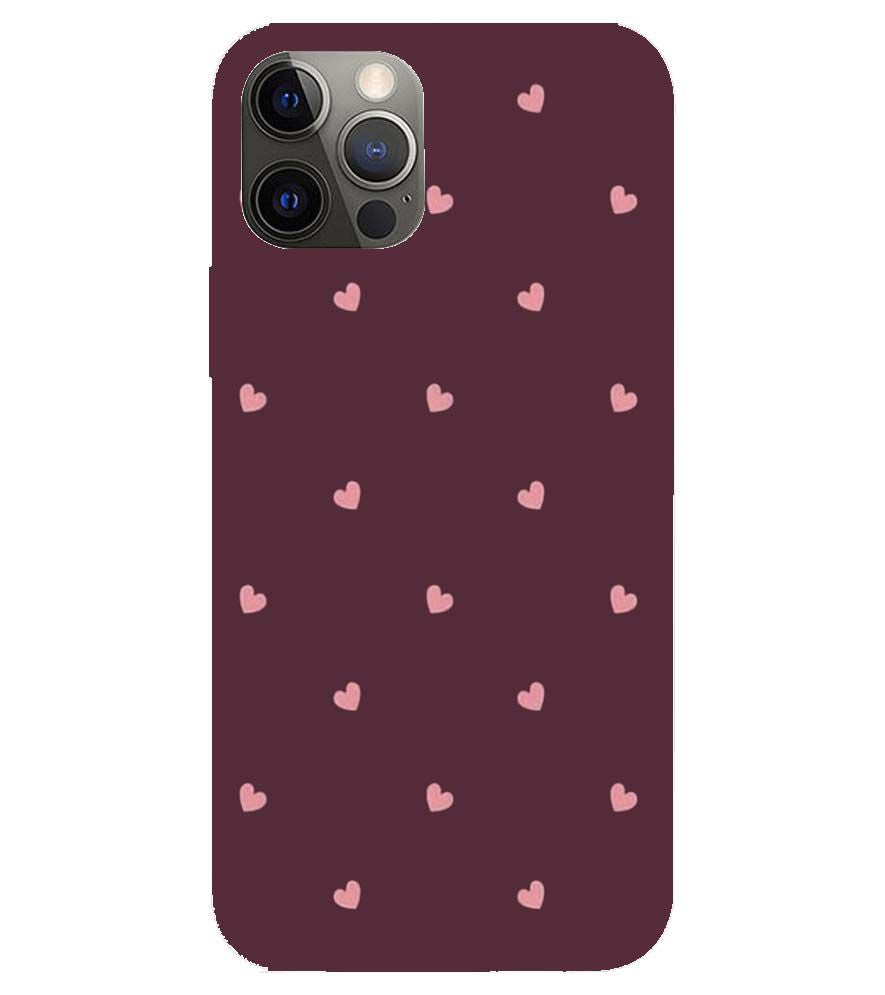 PS1307-Pink Heart Back Cover for Apple iPhone 12 Pro