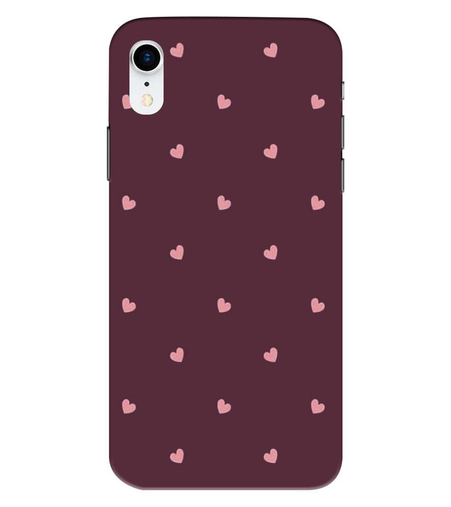 PS1307-Pink Heart Back Cover for Apple iPhone XR