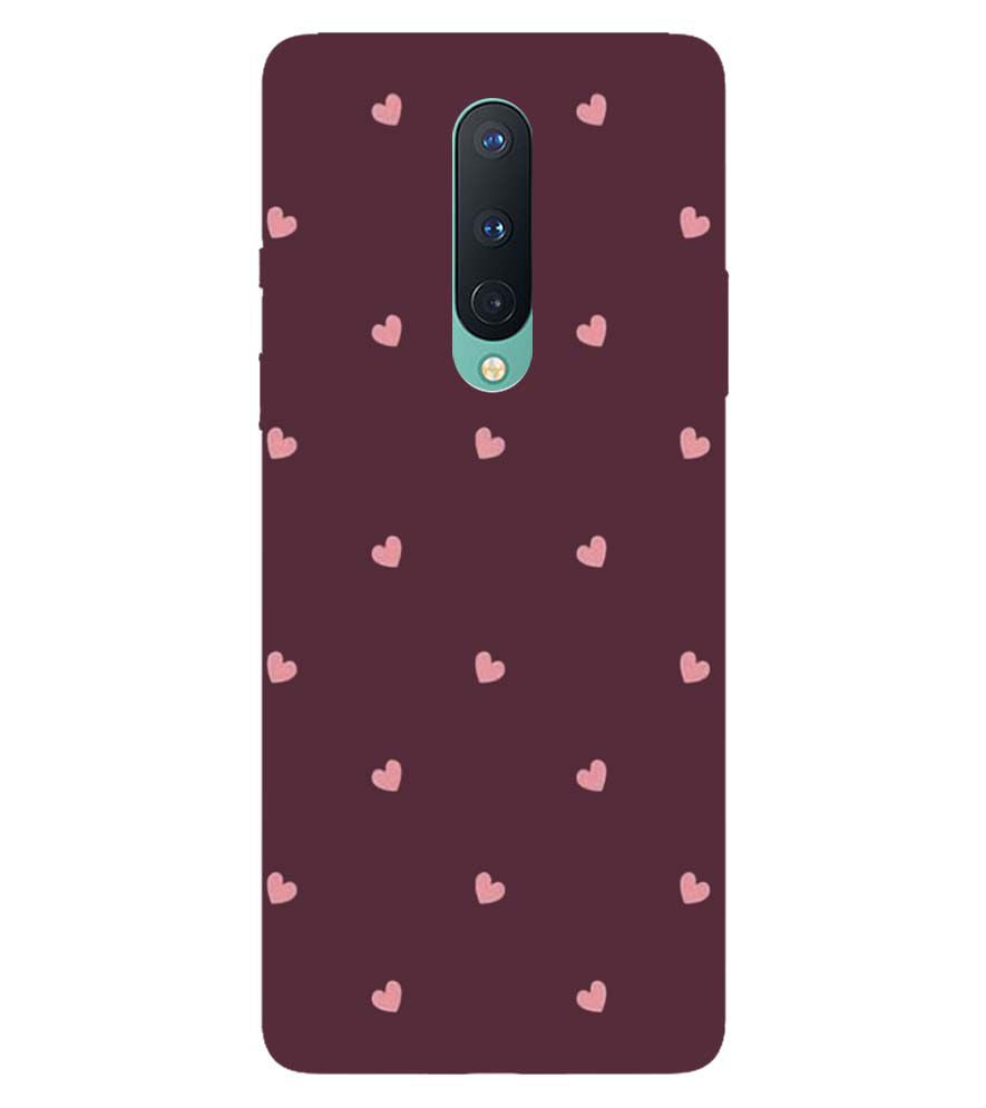 PS1307-Pink Heart Back Cover for OnePlus 8