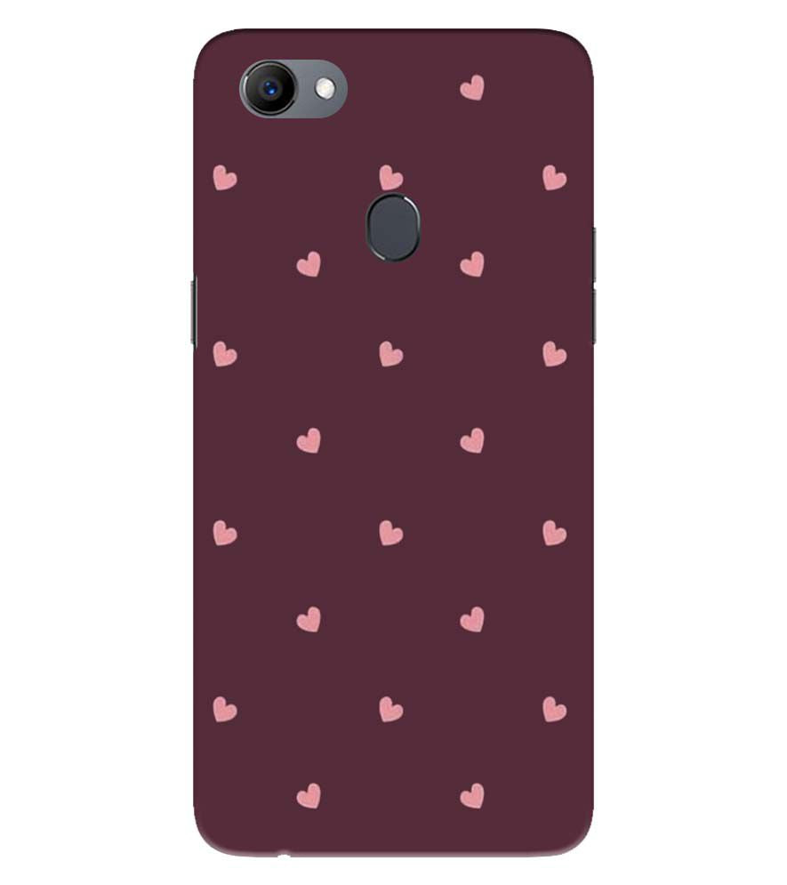 PS1307-Pink Heart Back Cover for Oppo F5 Plus