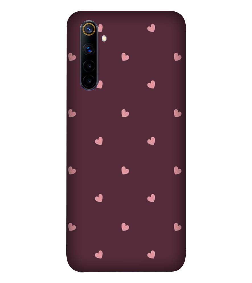 PS1307-Pink Heart Back Cover for Realme 6i