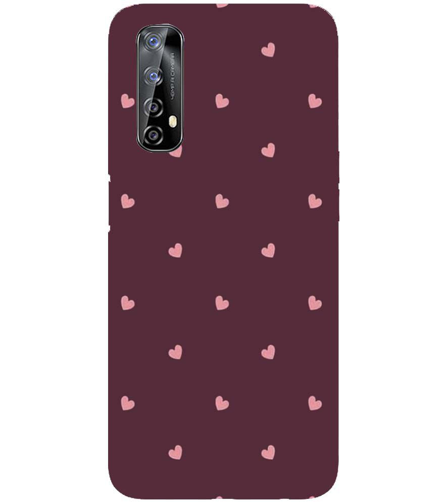 PS1307-Pink Heart Back Cover for Realme 7