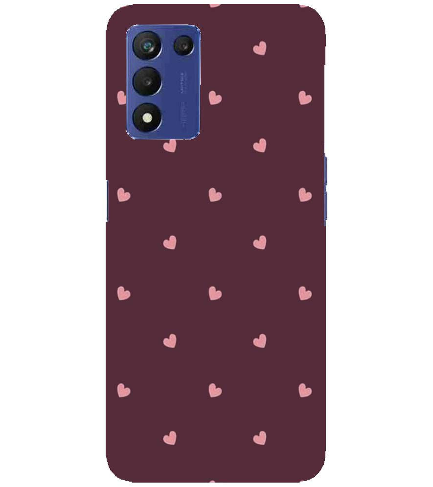 PS1307-Pink Heart Back Cover for Realme 9 5G Speed