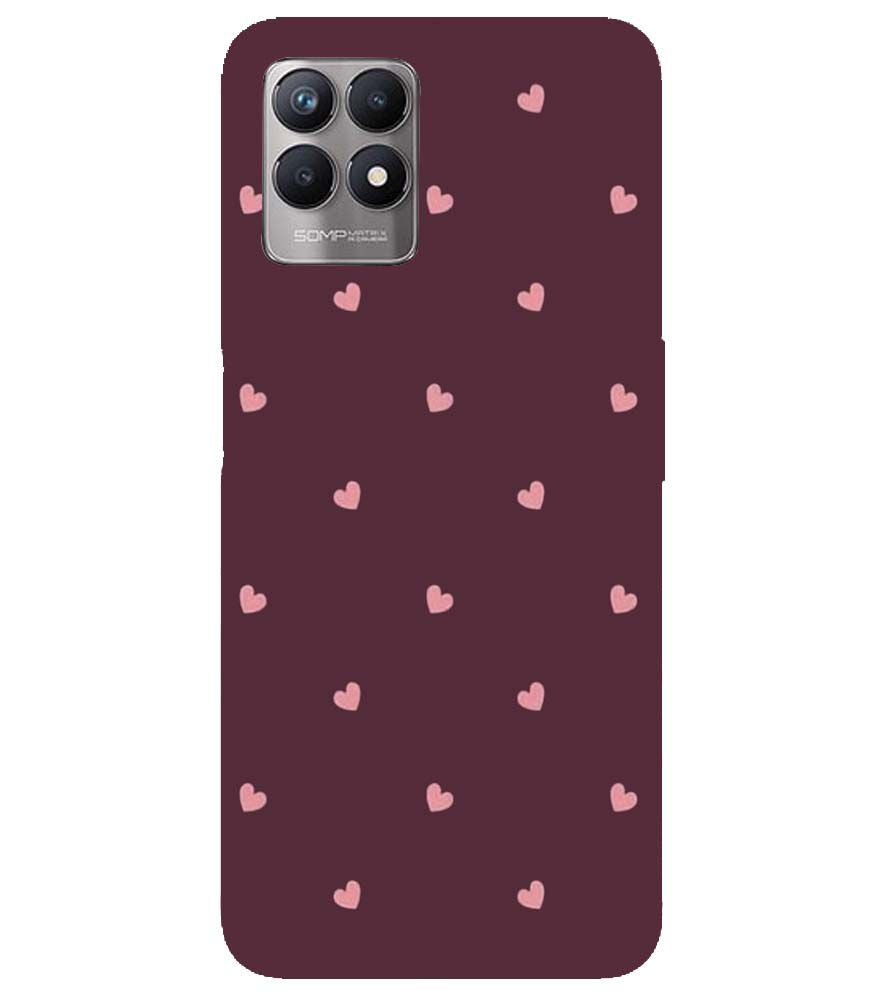 PS1307-Pink Heart Back Cover for Realme Narzo 50