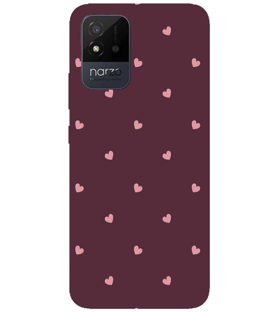 PS1307-Pink Heart Back Cover for Realme Narzo 50i