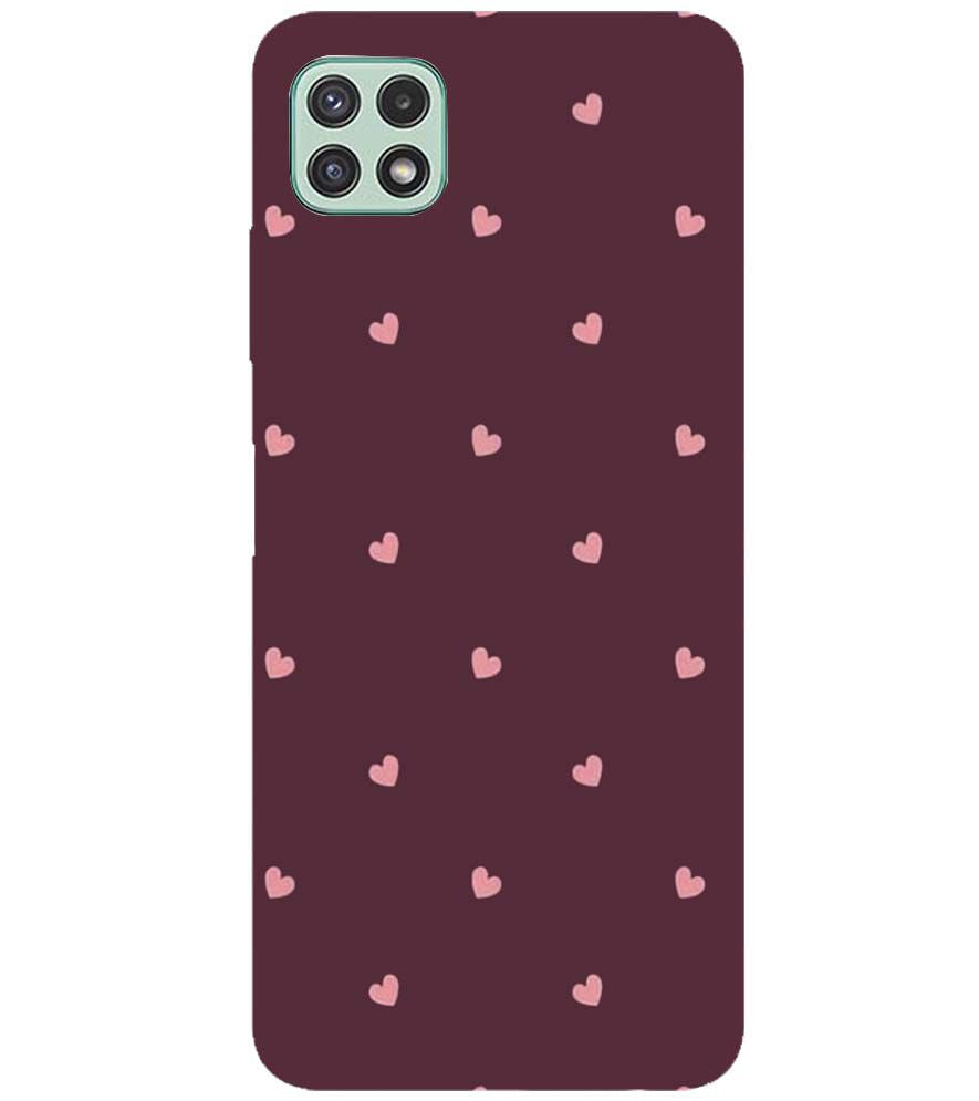 PS1307-Pink Heart Back Cover for Samsung Galaxy A22 5G