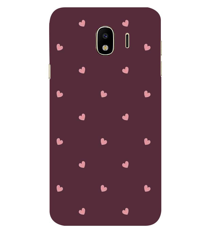 PS1307-Pink Heart Back Cover for Samsung Galaxy J4 (2018)