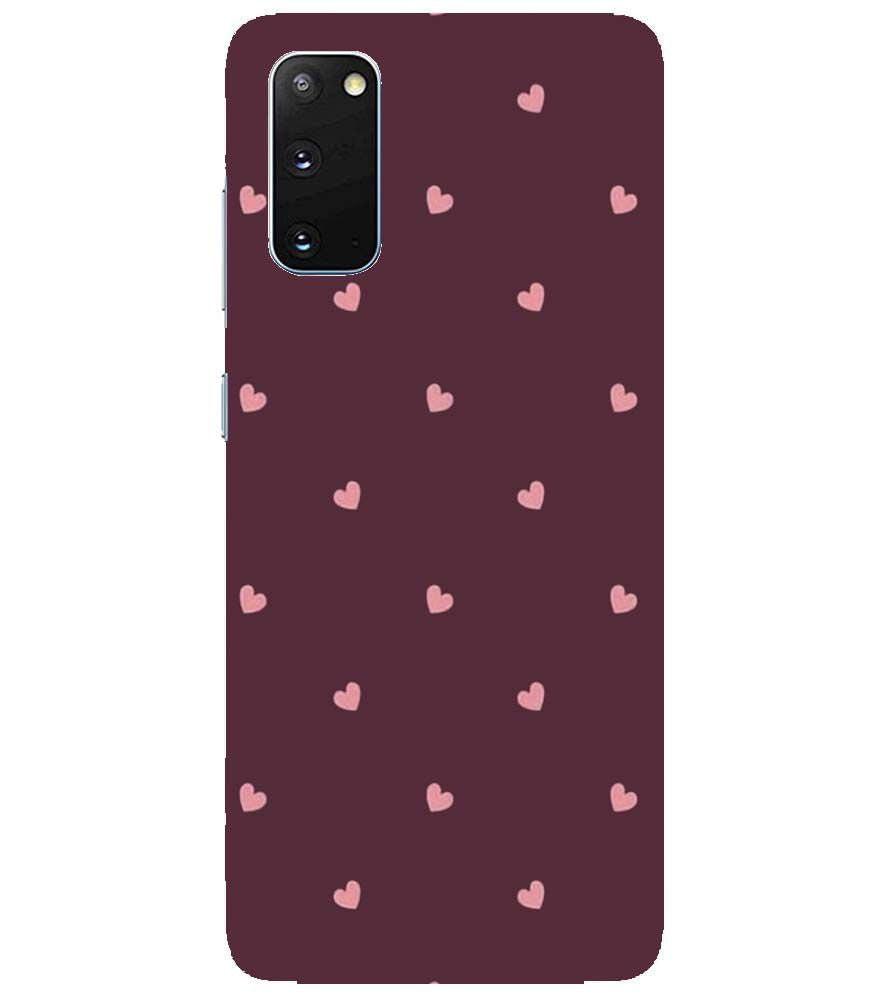 PS1307-Pink Heart Back Cover for Samsung Galaxy S20 5G