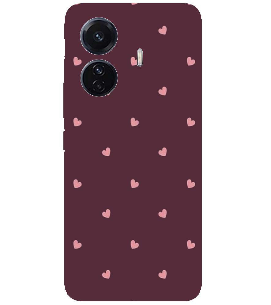 PS1307-Pink Heart Back Cover for vivo T1 Pro