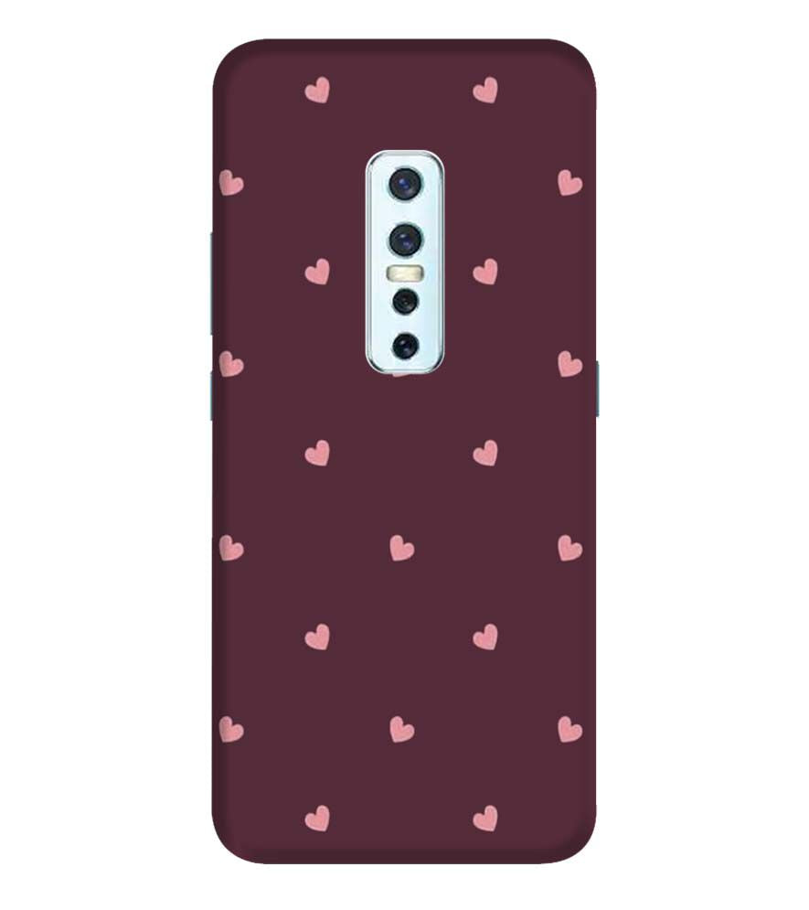 PS1307-Pink Heart Back Cover for Vivo V17 Pro