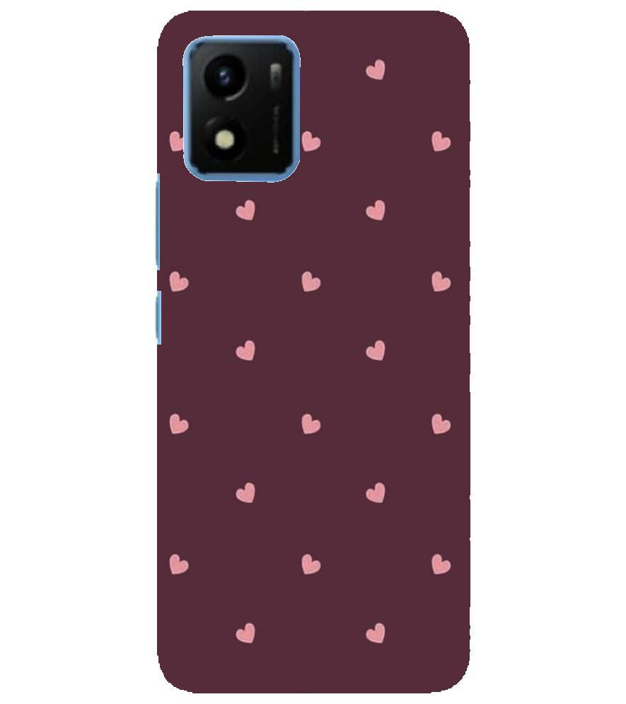 PS1307-Pink Heart Back Cover for vivo Y01