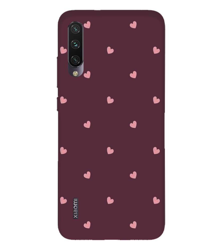 PS1307-Pink Heart Back Cover for Xiaomi Mi A3