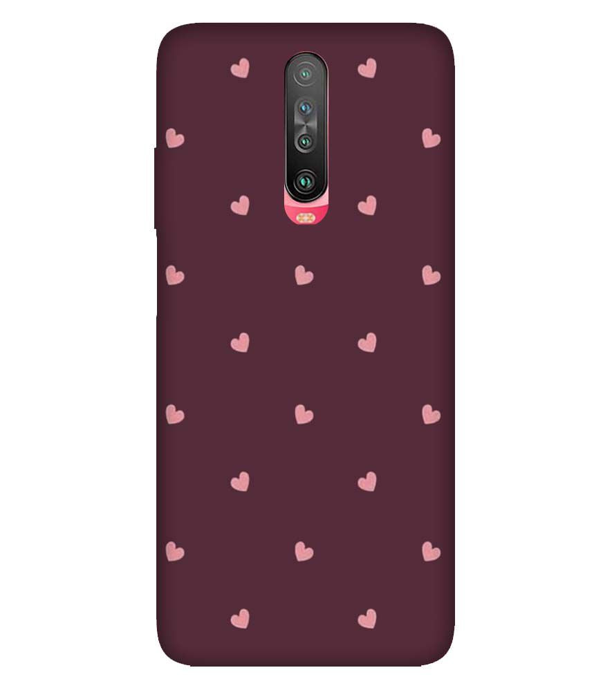 PS1307-Pink Heart Back Cover for Xiaomi Poco X2