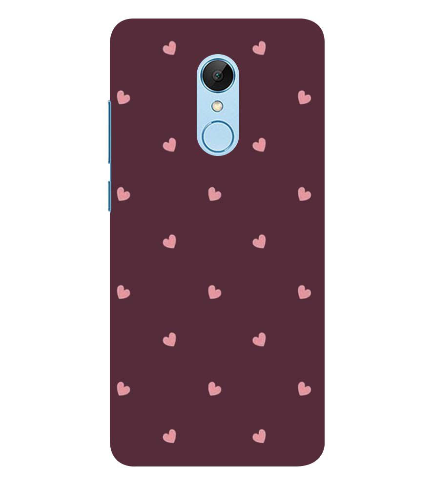 PS1307-Pink Heart Back Cover for Xiaomi Redmi 5