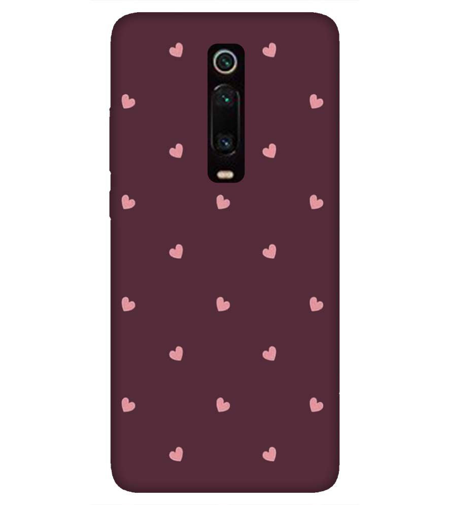 PS1307-Pink Heart Back Cover for Xiaomi Redmi K20 and K20 Pro