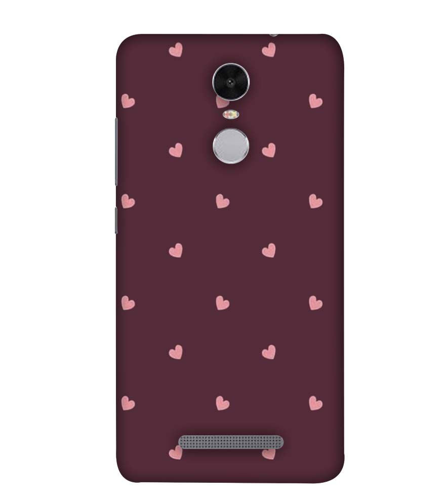 PS1307-Pink Heart Back Cover for Xiaomi Redmi Note 4