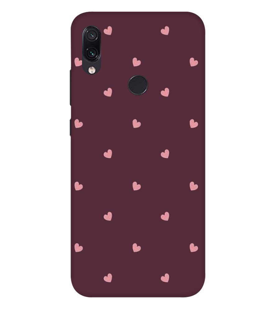 PS1307-Pink Heart Back Cover for Xiaomi Redmi Note 7S