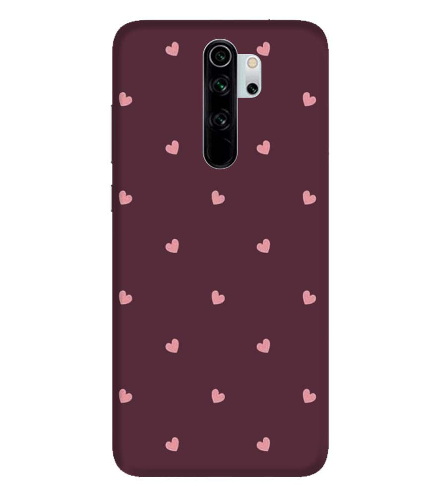 PS1307-Pink Heart Back Cover for Xiaomi Redmi Note 8 Pro