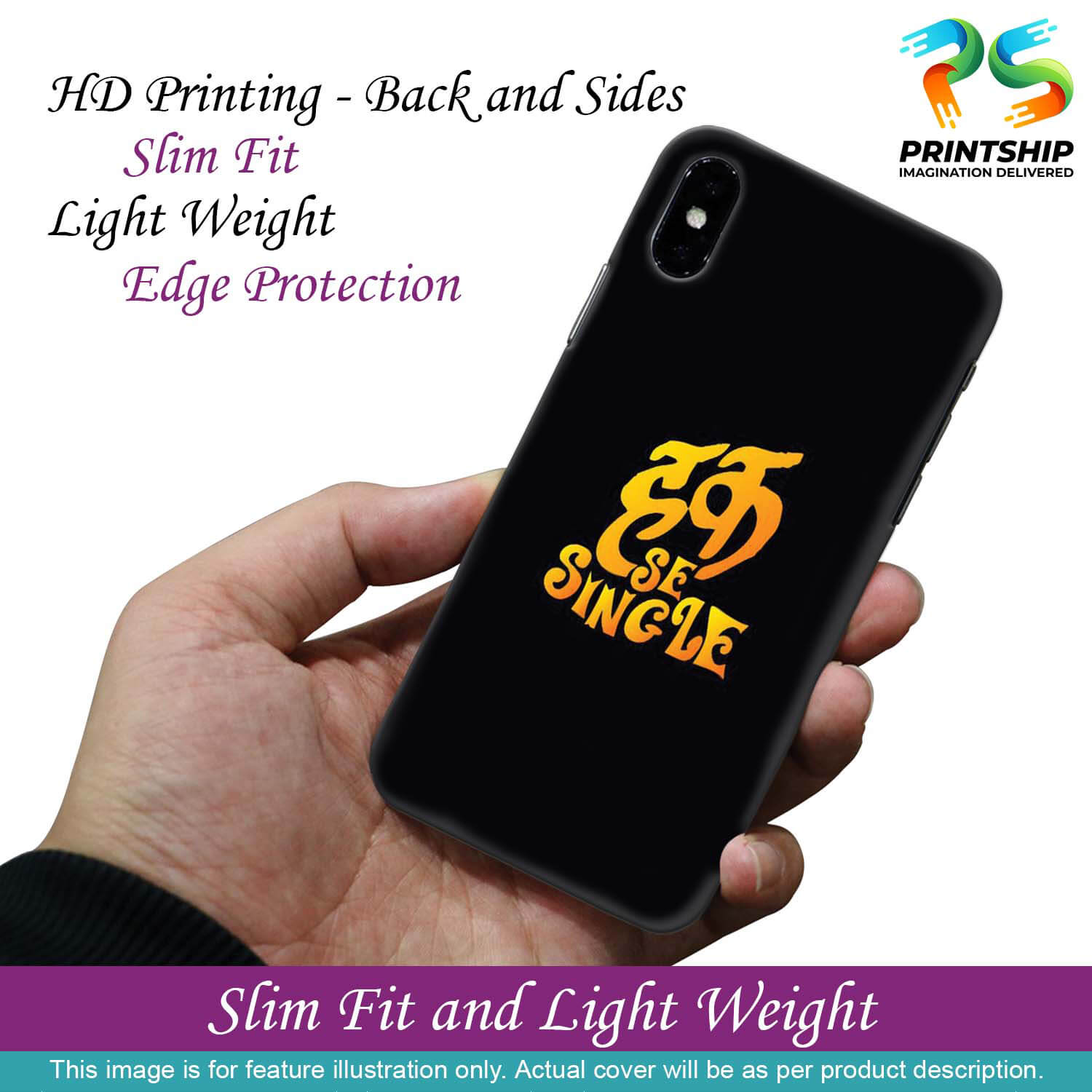 PS1308-Haq Se Single Back Cover for Oppo Realme C1-Image2