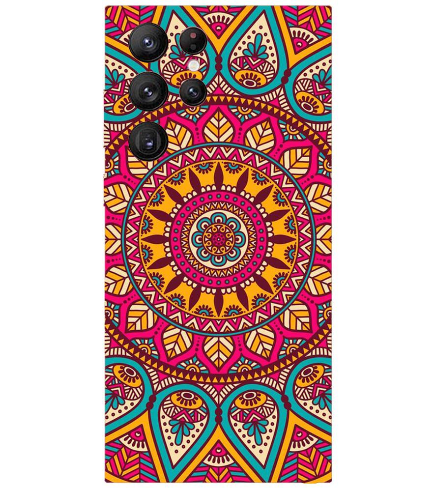 PS1309-Mandala Back Cover for Samsung Galaxy S22 Ultra 5G