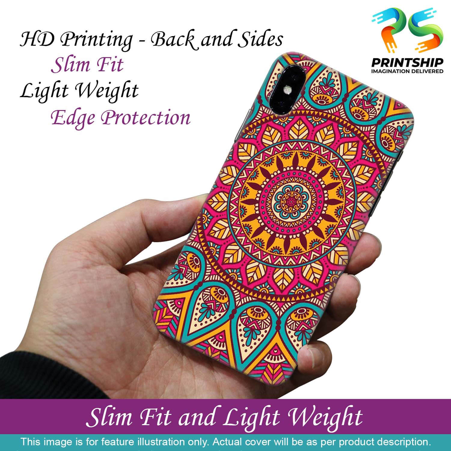 PS1309-Mandala Back Cover for Realme X2