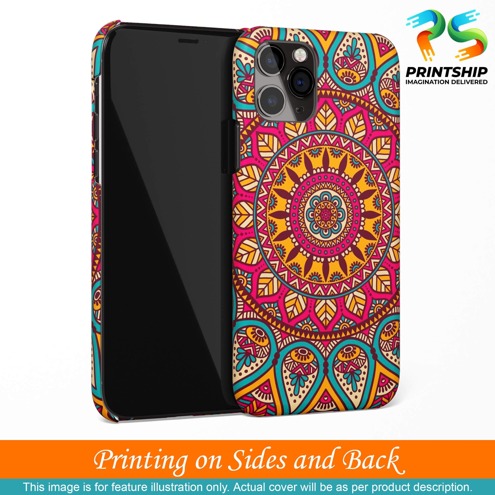 PS1309-Mandala Back Cover for Xiaomi Redmi Y2-Image3