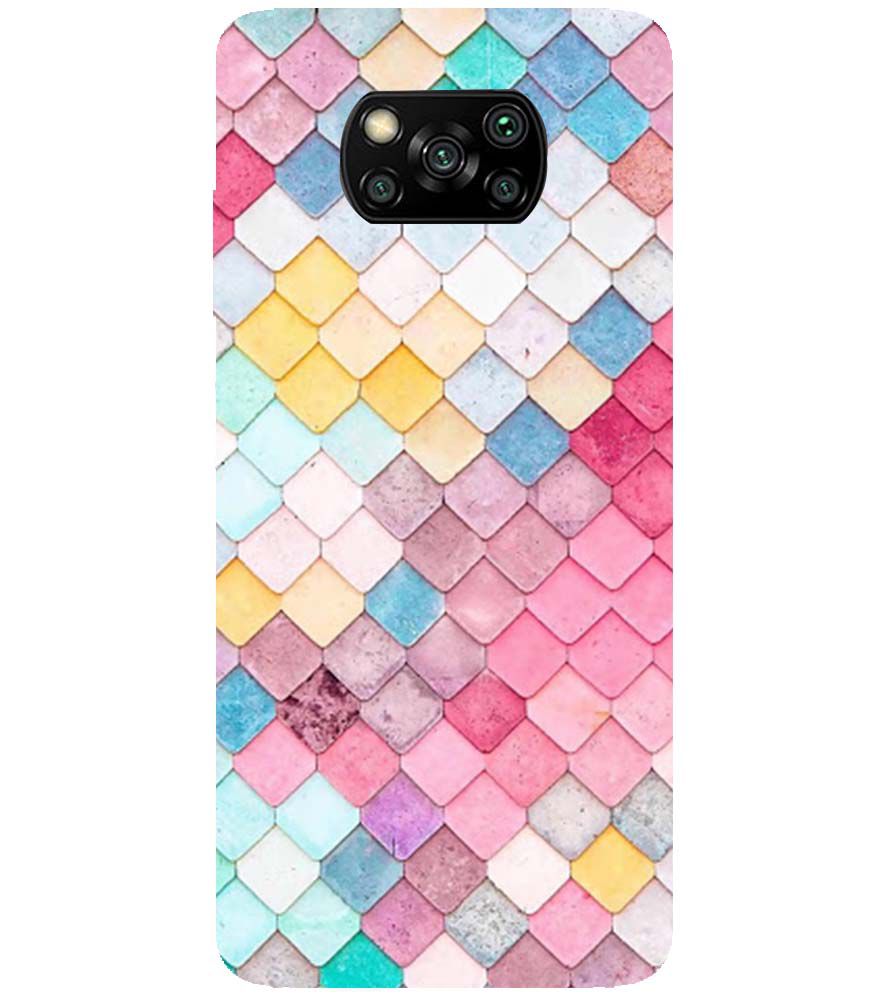 PS1310-Colorful Pastel Back Cover for Xiaomi Poco X3 Pro