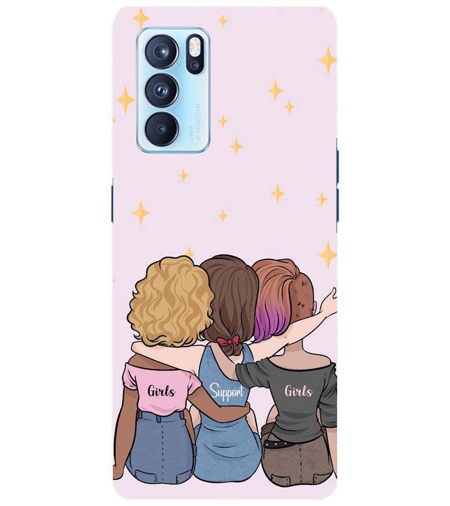 PS1313-Girls Support Girls Back Cover for Oppo Reno6 Pro 5G